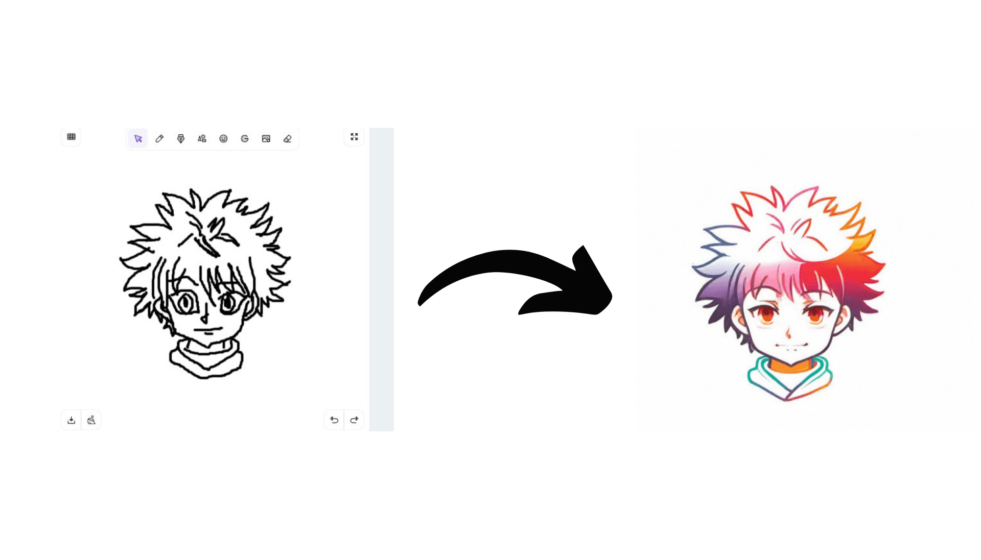 Anime logo by sketch logo ai