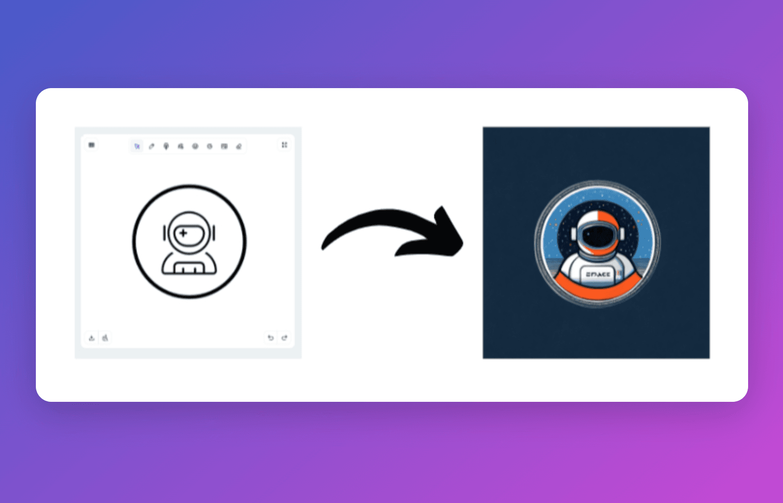 astronaut logo designed by Sketch Logo AI