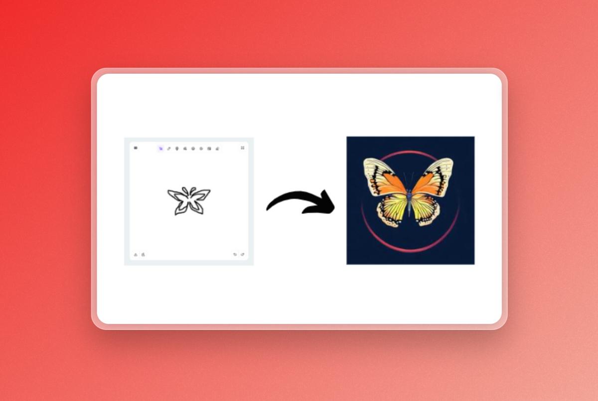 The use of Sketch Logo AI when generating a logo of a butterfly