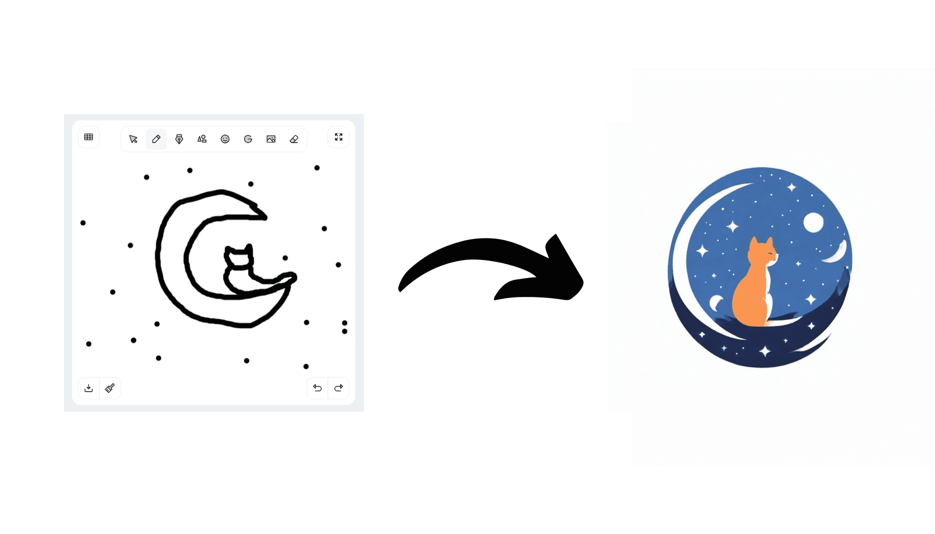 Cat logo created by Sketch Logo AI