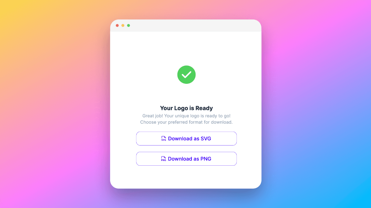 Download PNG or SVG logo UI of Sketch Logo AI