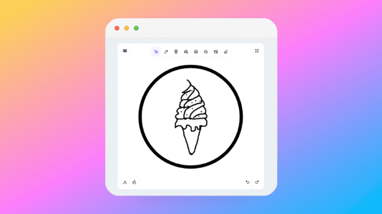 A ice cream sketch by Sketch Logo AI