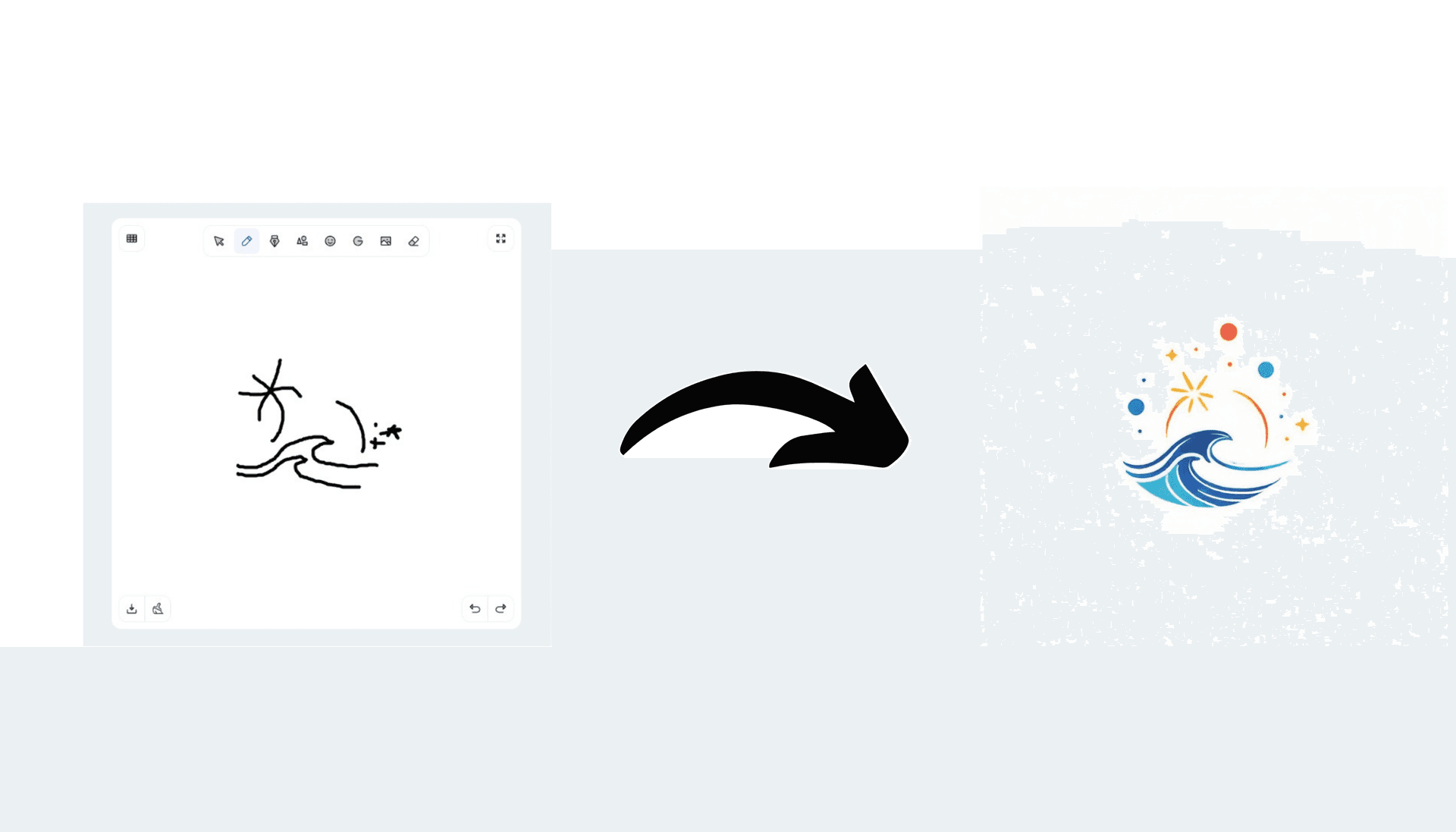 Wave logo with sketch logo ai