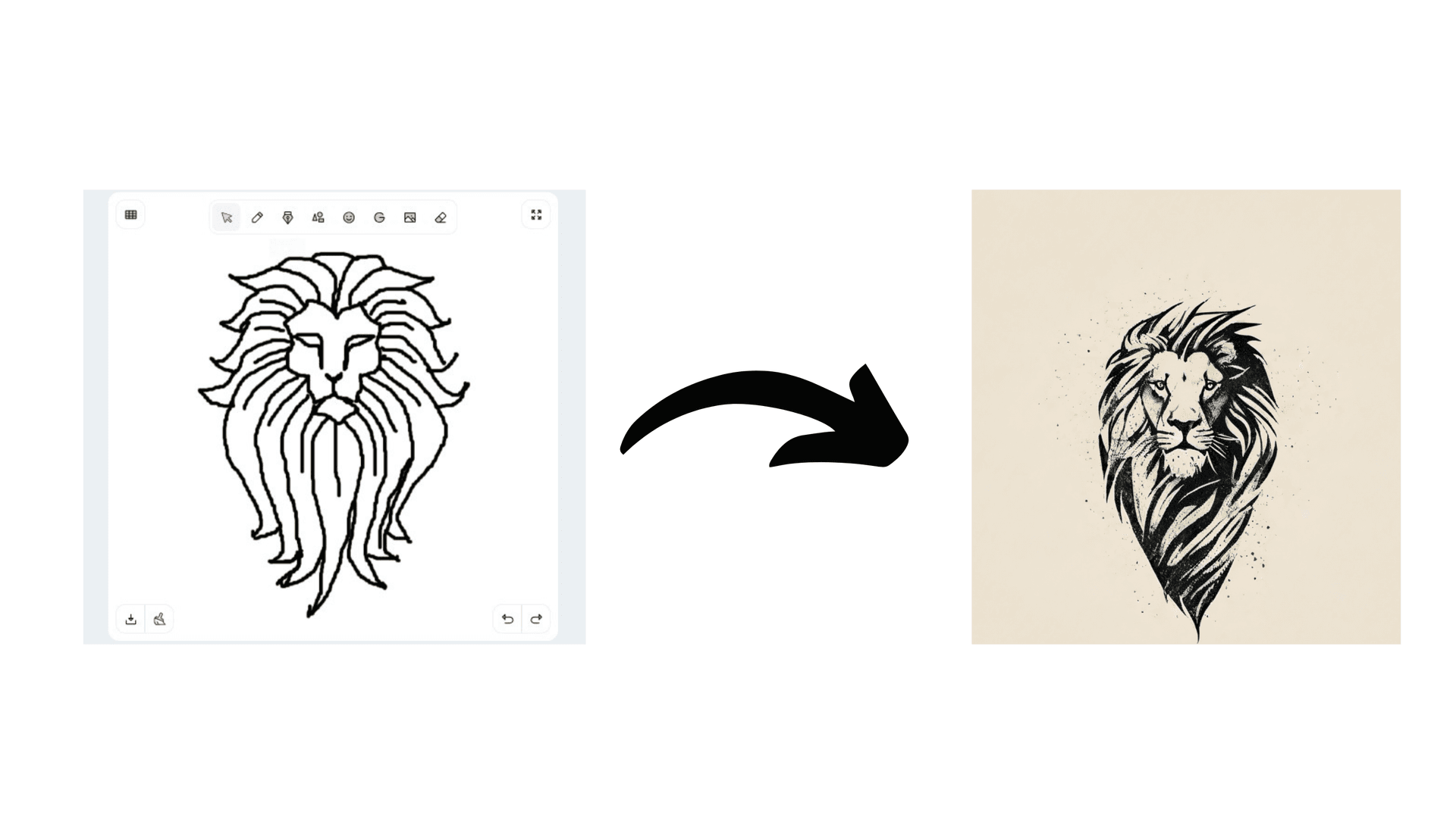 Lion logo by sketch logo ai