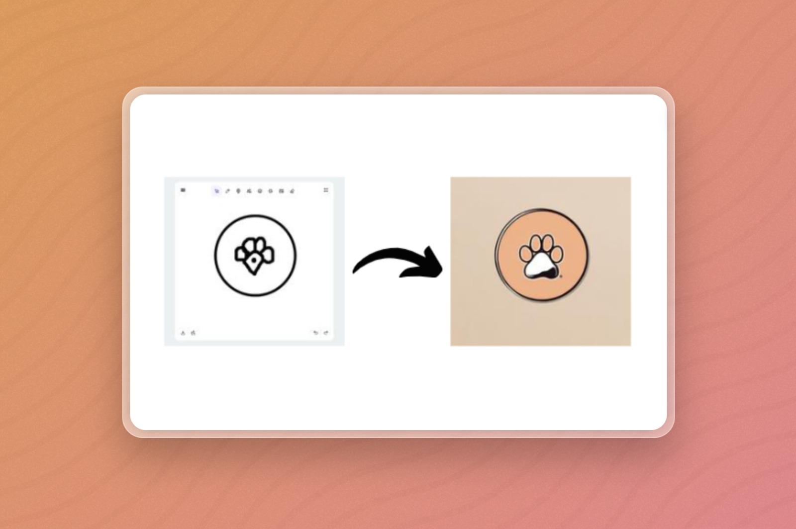 The use of Sketch Logo AI when generating Paw Logo