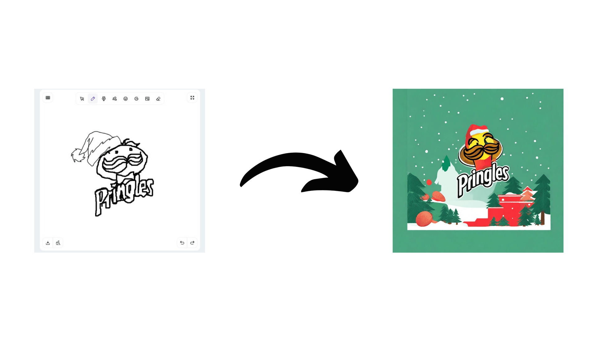 Pringles logo suitable for Christmassy