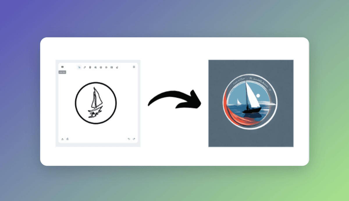 sailboat logo designed by Sketch Logo AI