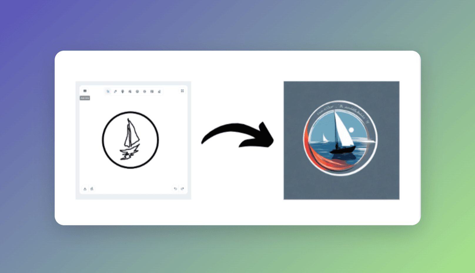 sailboat logo designed by Sketch Logo AI