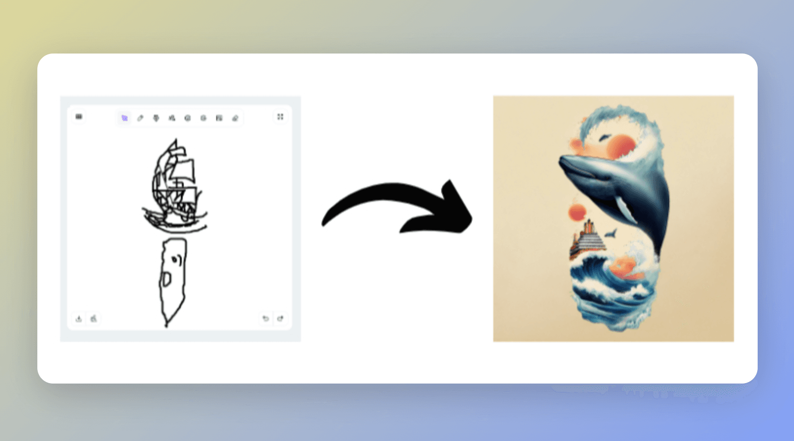 The use of Sketch Logo AI when designing a marine related tattoo on your sleeve