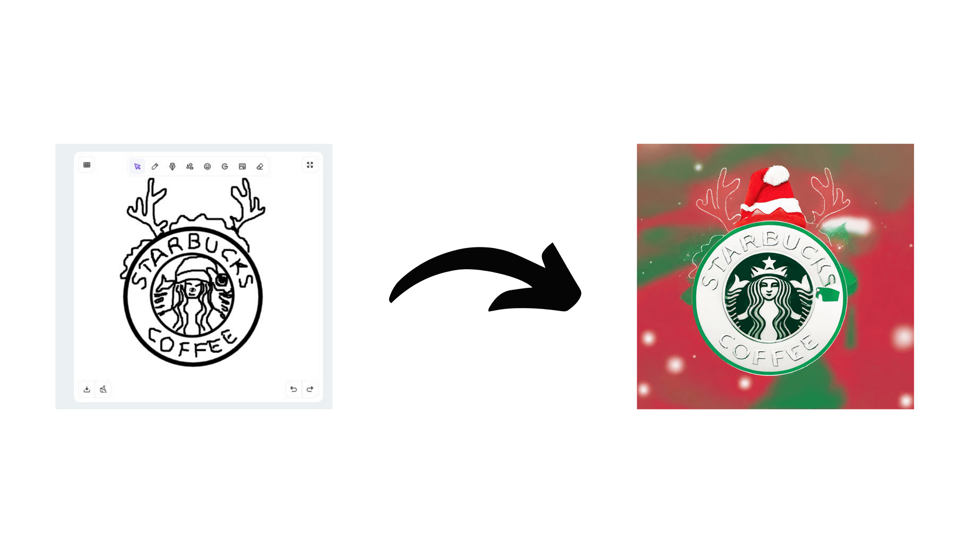 Starbucks logo suitable for Christmassy