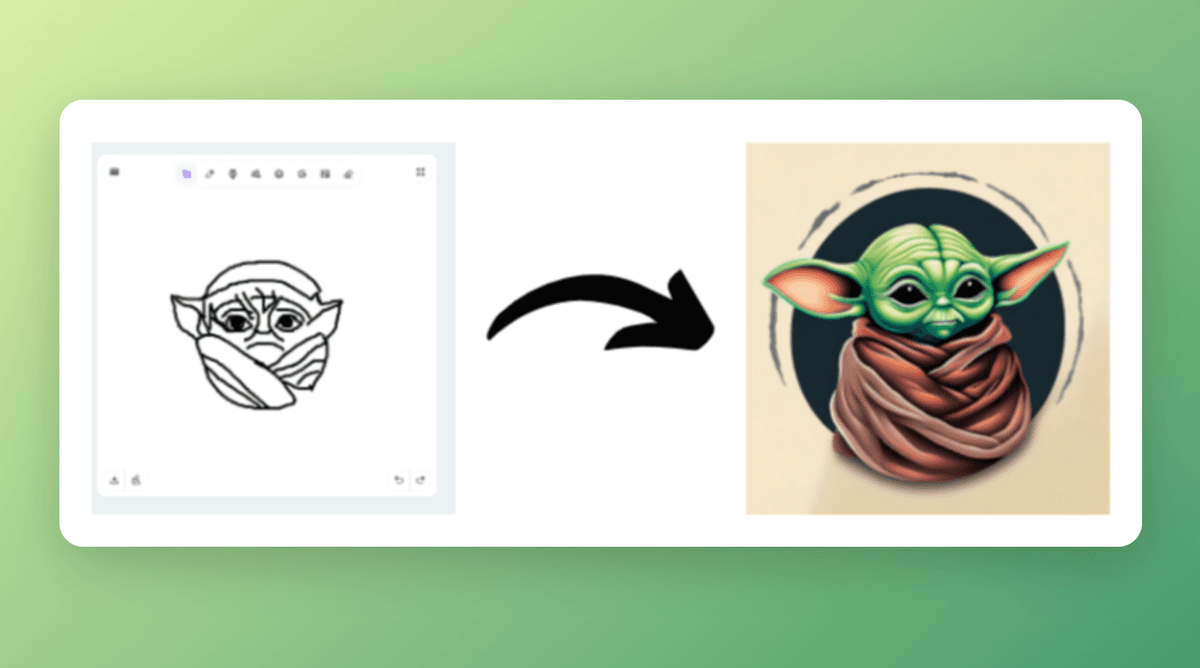 Using Sketch Logo AI when designing a Yoda tattoo on your sleeve