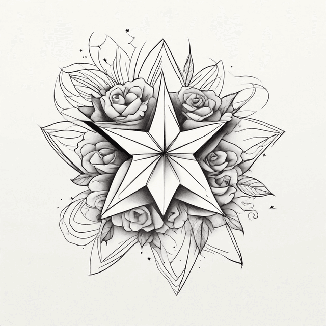 3D Star Tattoo