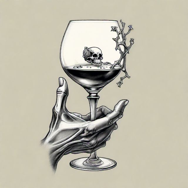 Holding Wine Glass Tattoo