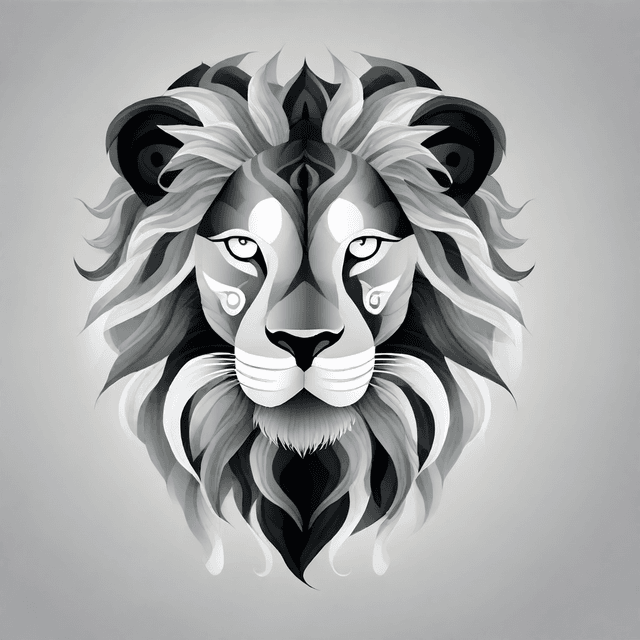 Simplistic Lion Head Tattoo