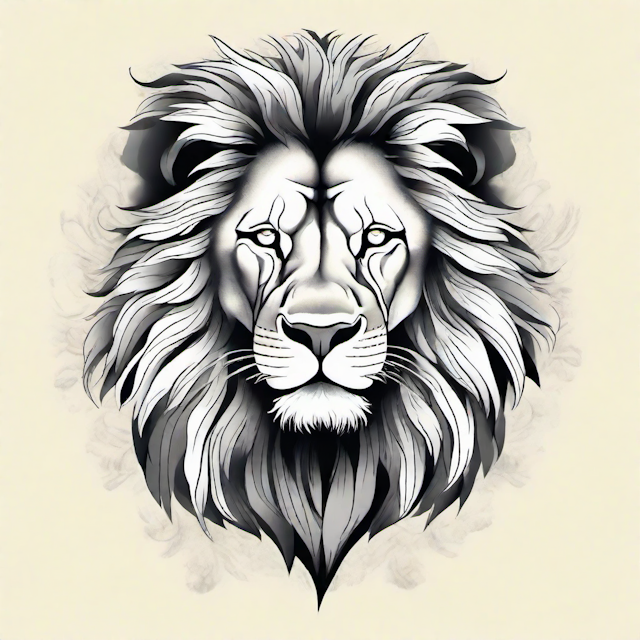 Stoic Lion Tattoo Idea