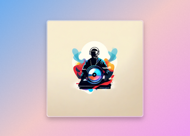 Watercolor DJ Logo