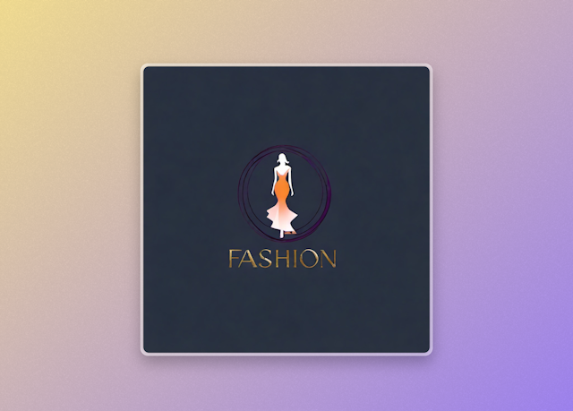 Fashion Logo With Long Dress