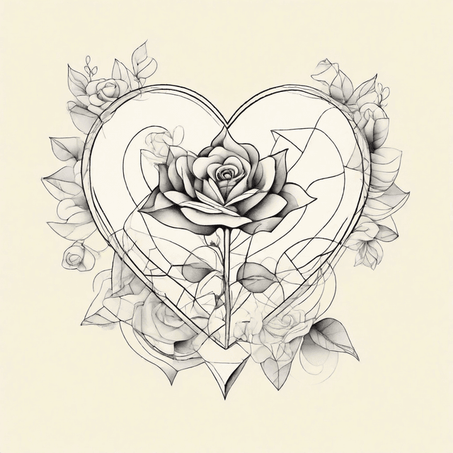 Geometric Heart Tattoo