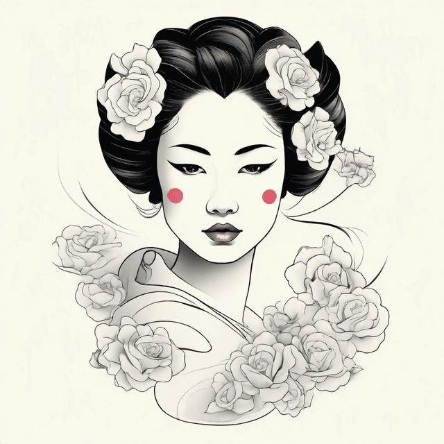 Geisha Portrait Tattoo