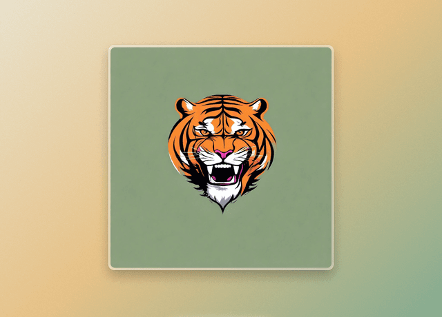 Sports Team Logo with Tiger