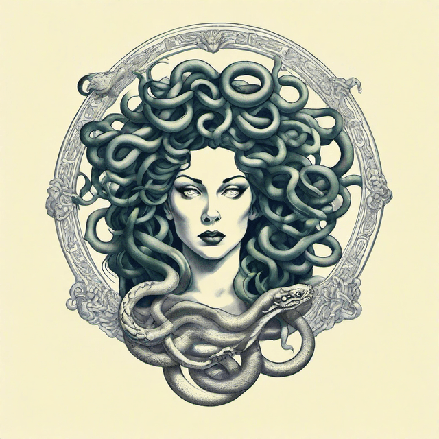 Medusa with Snakes Tattoo