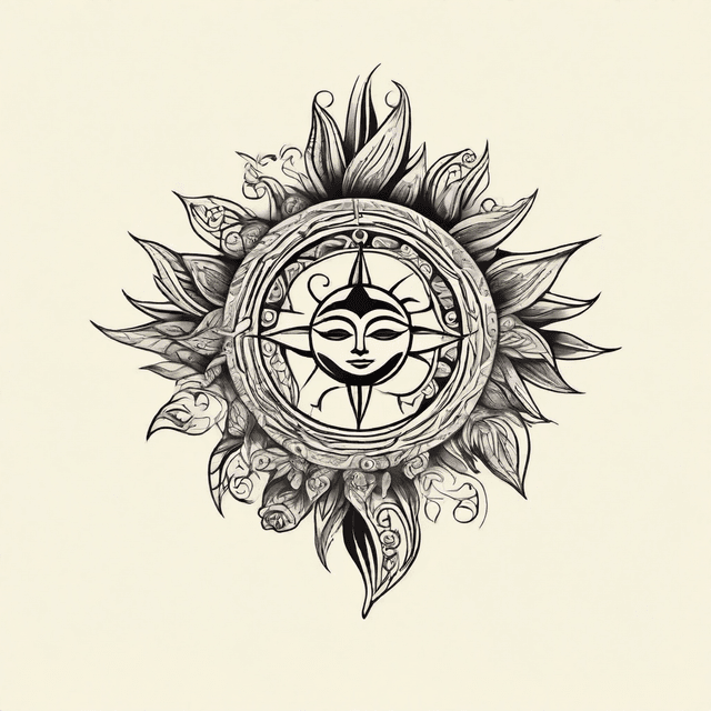 Tribal Sun Tattoo