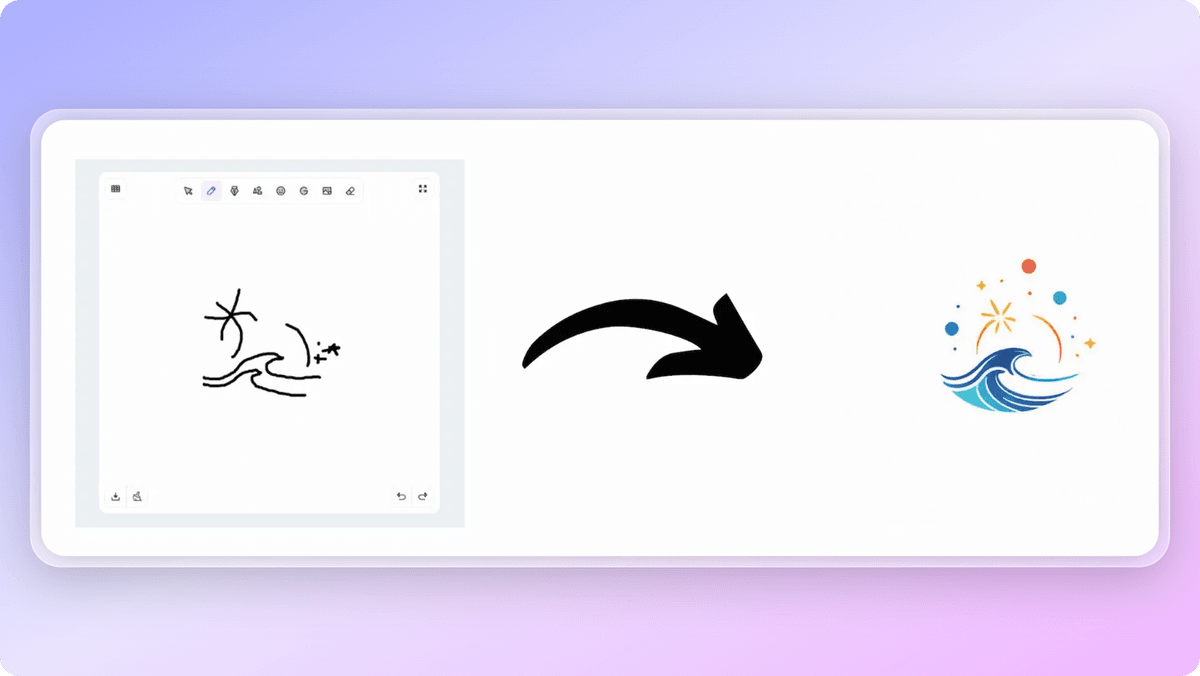 island with waves logo by AI