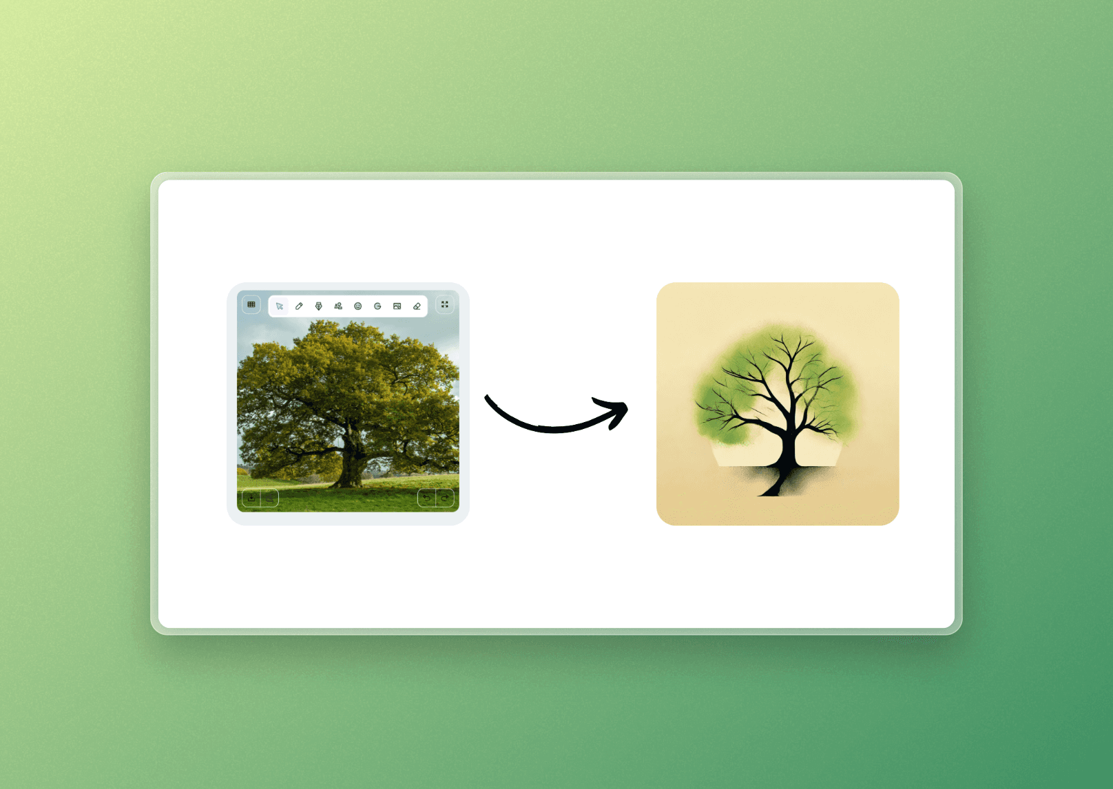 Image into an AI logo Sketch Logo AI example