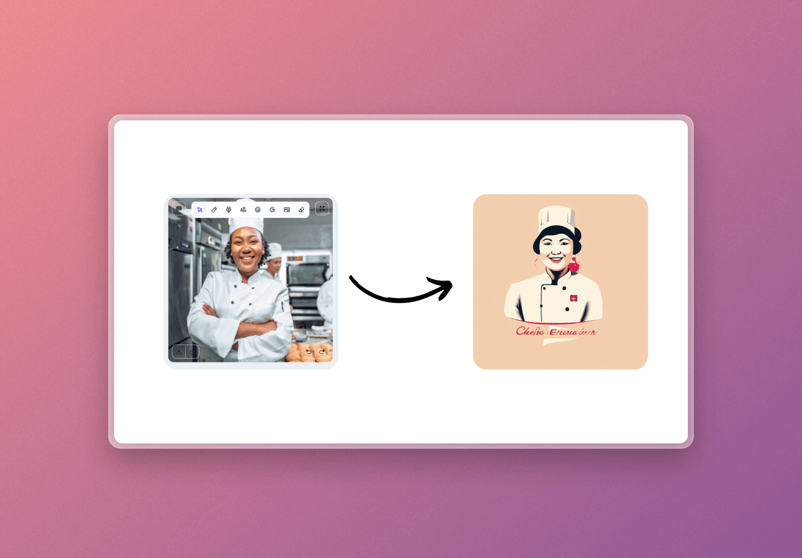 Picture to logo converter AI Sketch Logo AI example